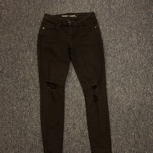 Old Navy Distressed Black Skinny Jeans